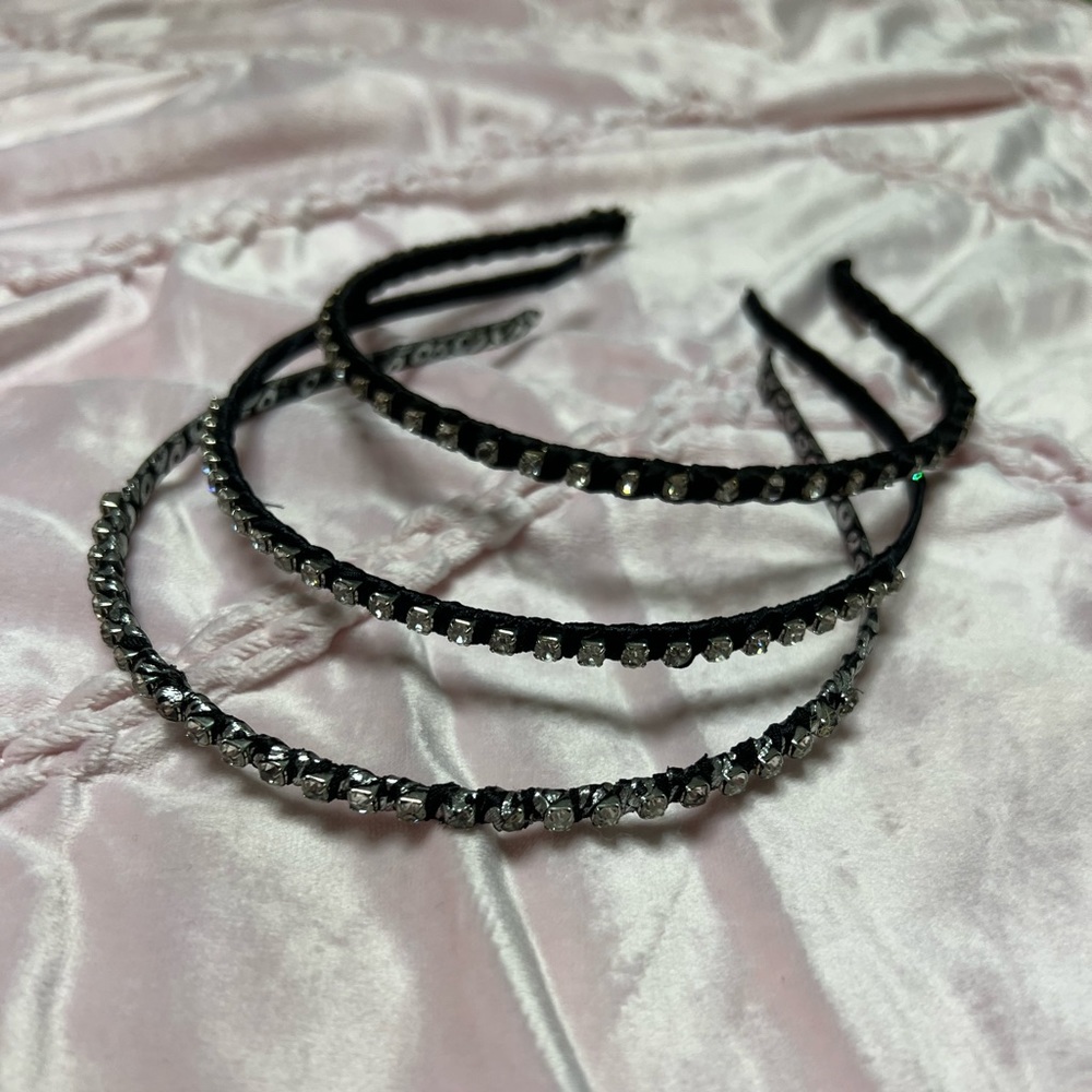 Bundle of 3 Black Headbands 🖤